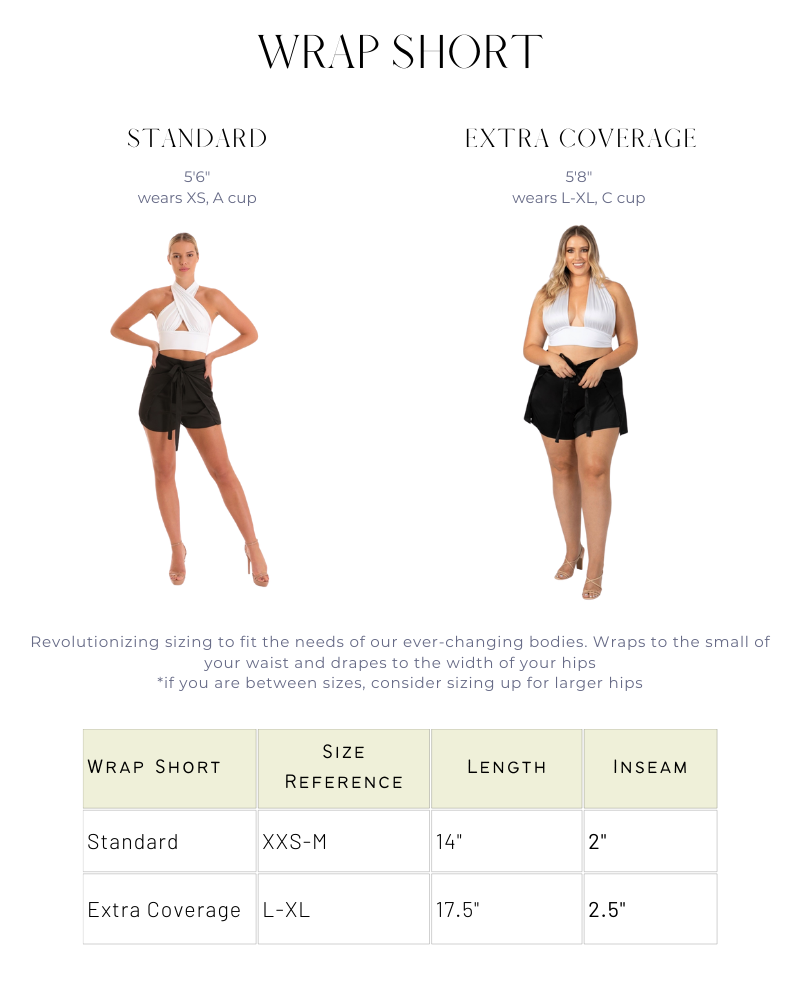 Wrap Short - Viscose Satin