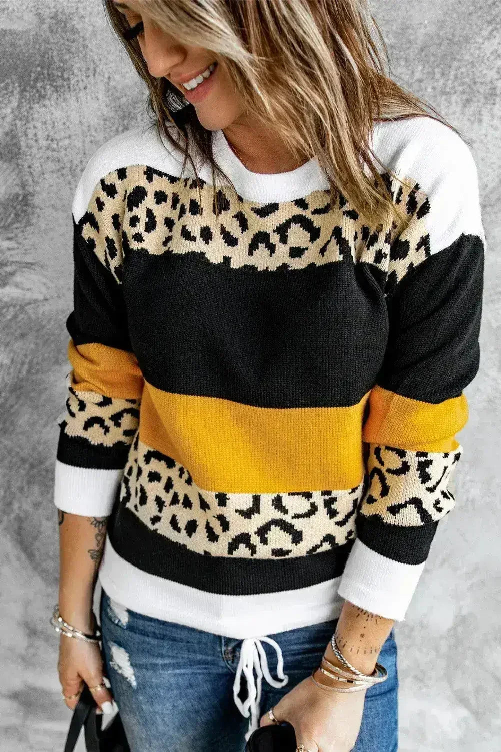 New Leopard Pullover Sweater