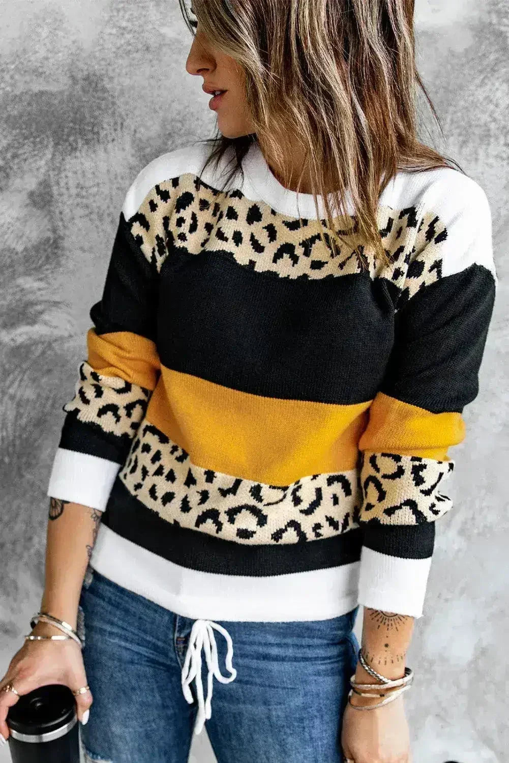 New Leopard Pullover Sweater