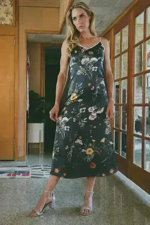 Andromeda Silk Dress in Spring Equinox