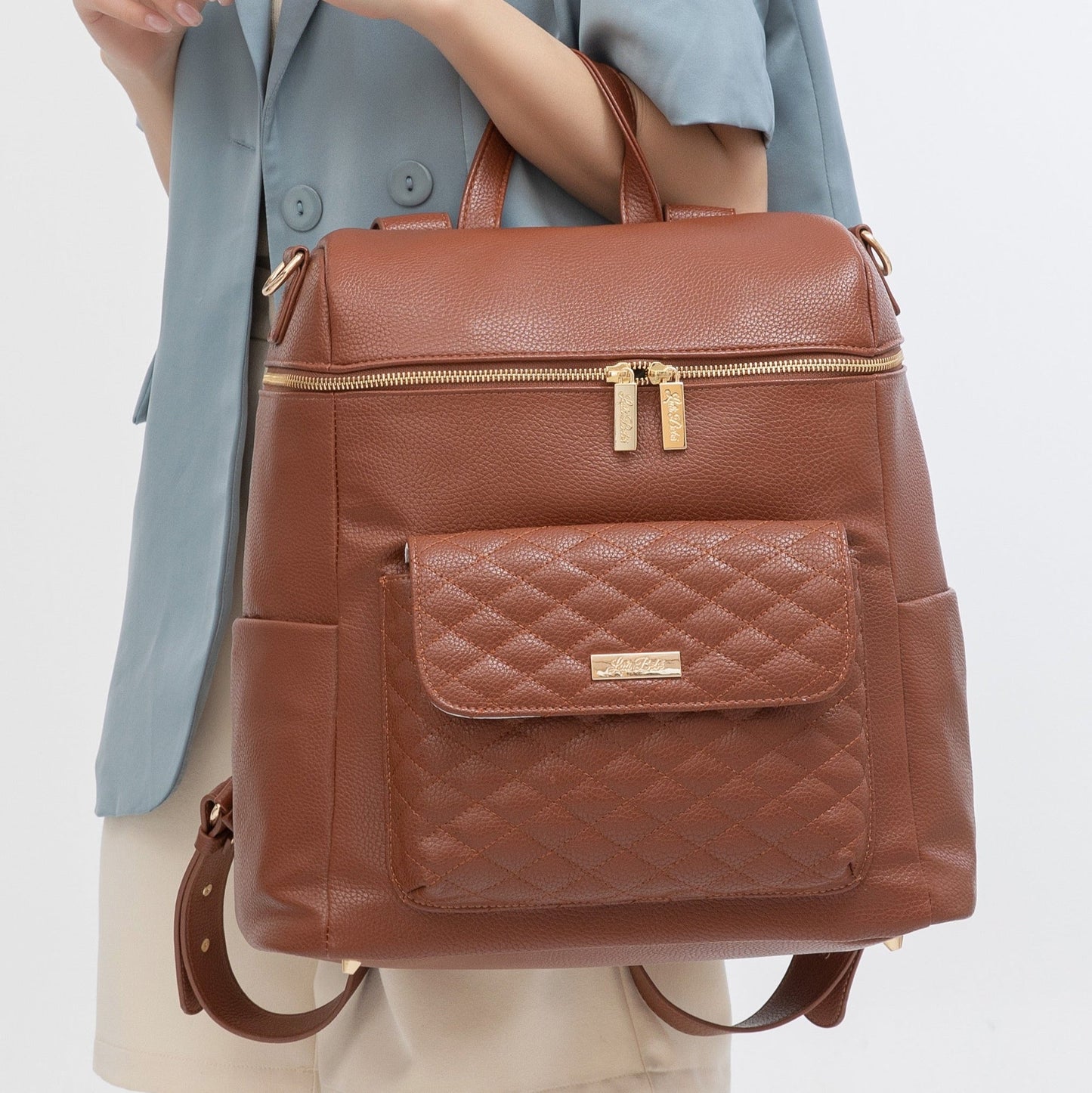 Monaco Diaper Bag | Caramel Brown
