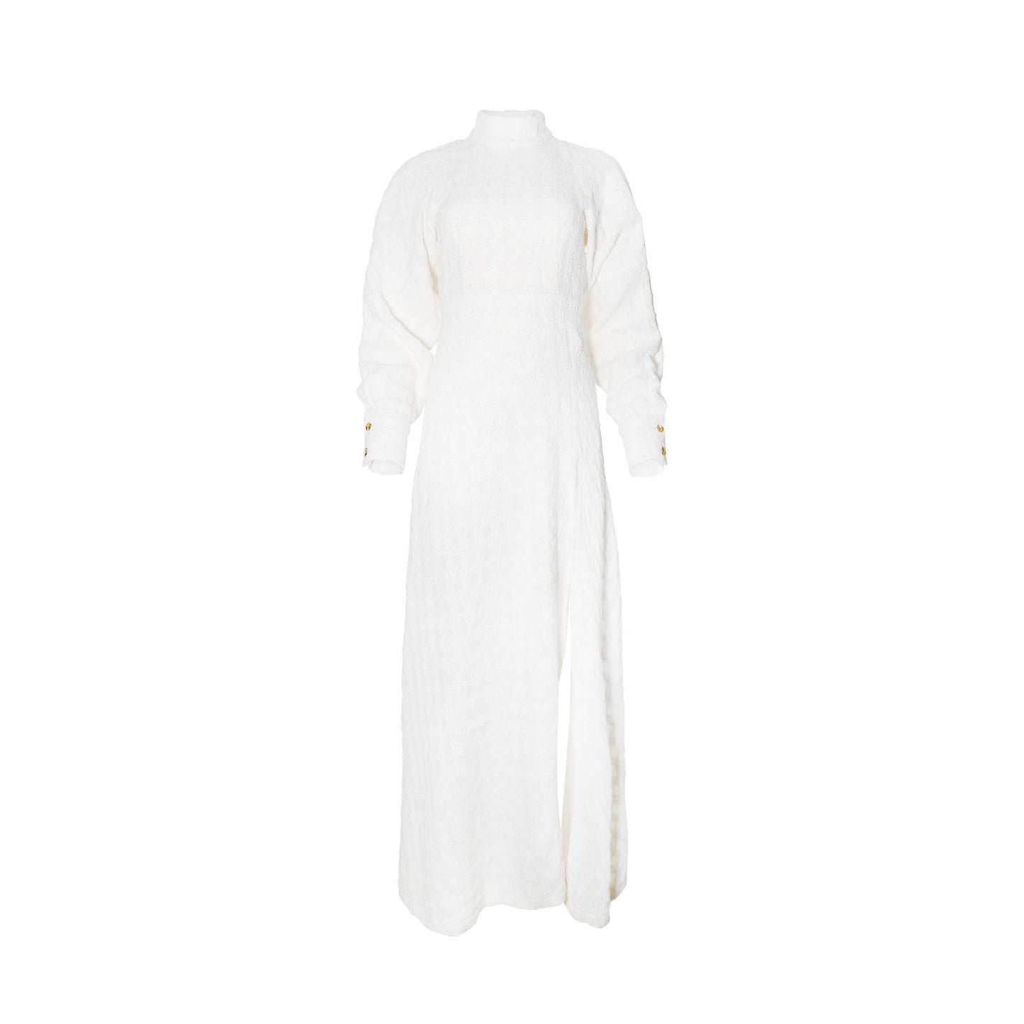 Pearl White Long Sleeve Maxi Dress
