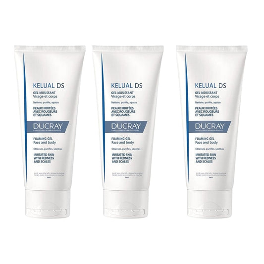 Ducray Kelual DS Foaming Cleansing Gel 200 ml -3 Pack