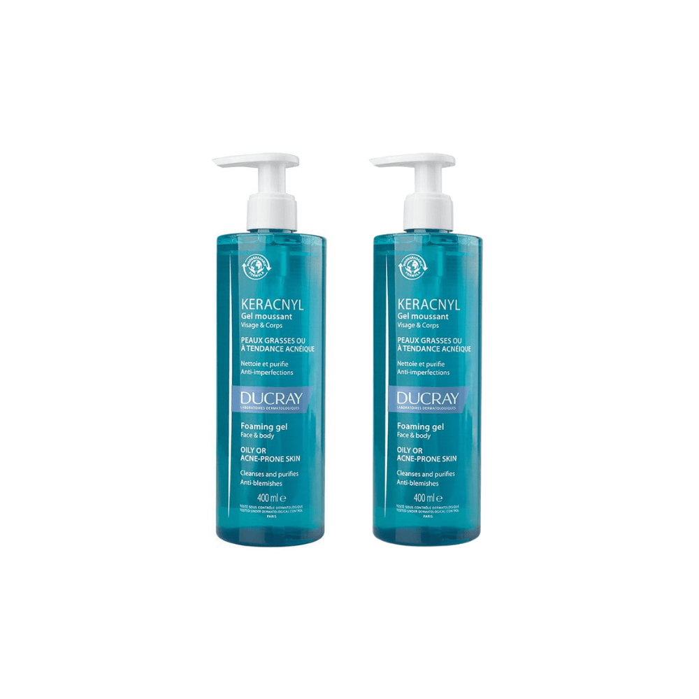 Ducray Keracnyl Wash Gel 400 ml 2 Pack