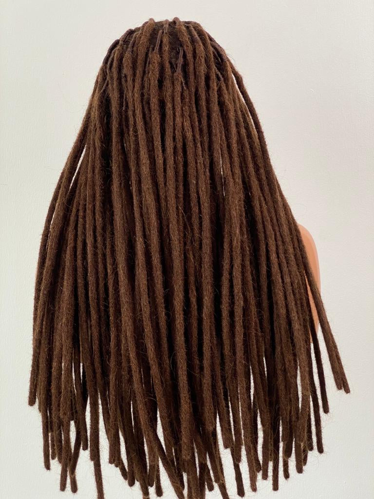 4C Natural Locs Wig "Color 4" HD Full Lace - Ready To Ship