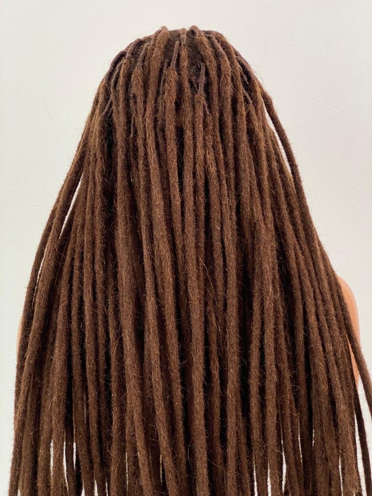 4C Natural Locs Wig "Color 4" HD Full Lace - Ready To Ship