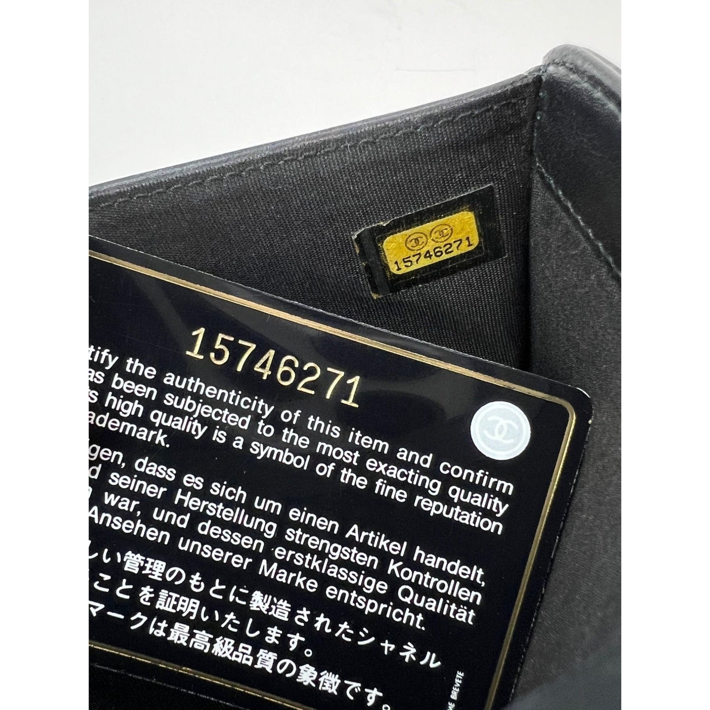 Chanel Caviar Timeless CC Zippered Pocket Black Wallet