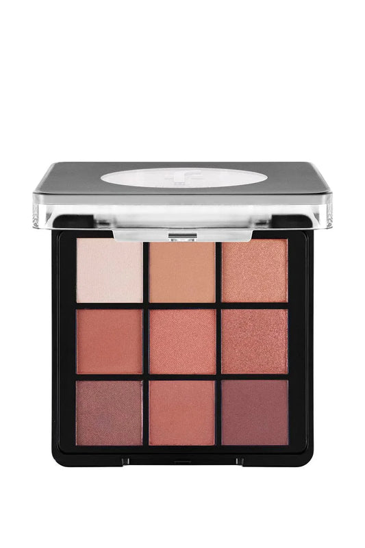 Flormar 9-pack Compact Eyeshadow Palette with Creamy Texture & Matte Finish/Shimmer 9g - 003 Sunset