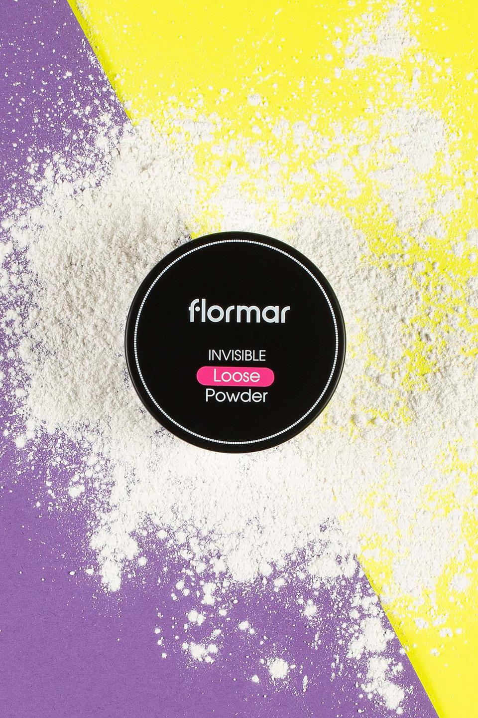 Poudre fixatrice Flormar Invisible Loose Translucide et Semi-Mat 18 g
