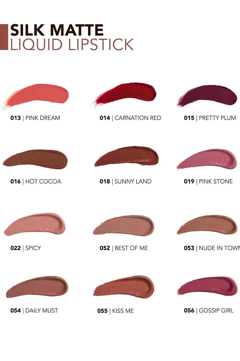 Flormar Silk Matte Highly Pigmented & Moisturizing Liquid Lipstick with Matte Finish 4.5ml - 007 Claret Red