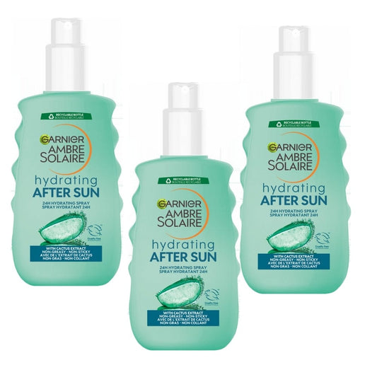 Garnier Ambre Solaire Spray Après-Soleil Hydratant Apaisant 200 ml / 6,8 fl oz Lot de 3