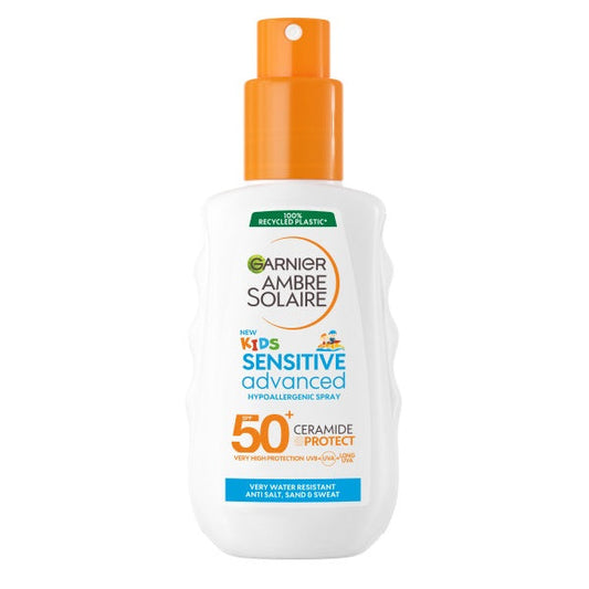 Garnier Ambre Solaire Kids Sensitive Advanced Sun Cream Spray SPF50+ 150 ml / 5 fl oz