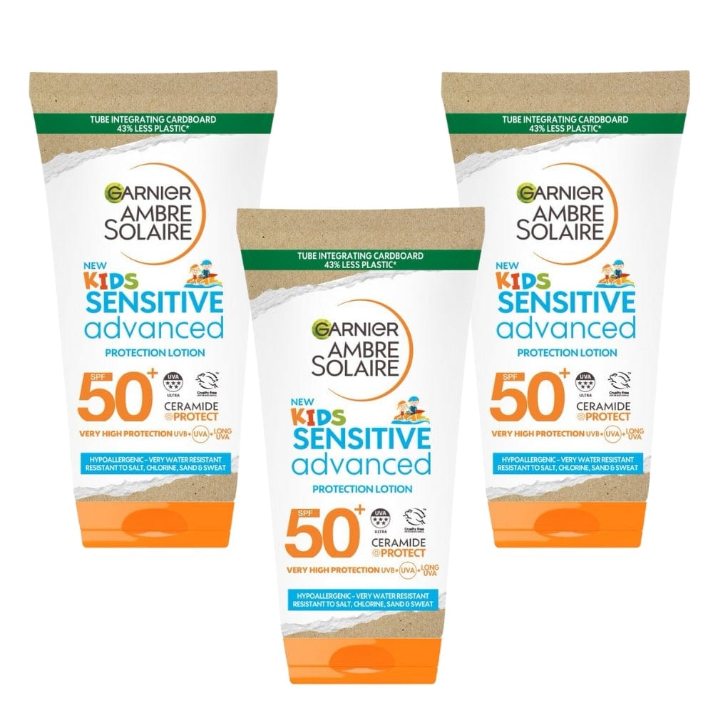 Garnier Ambre Solaire Kids Sensitive Advanced Sun Protection Lotion SPF50+ 175 ml / 5.9 fl oz 3 Pack