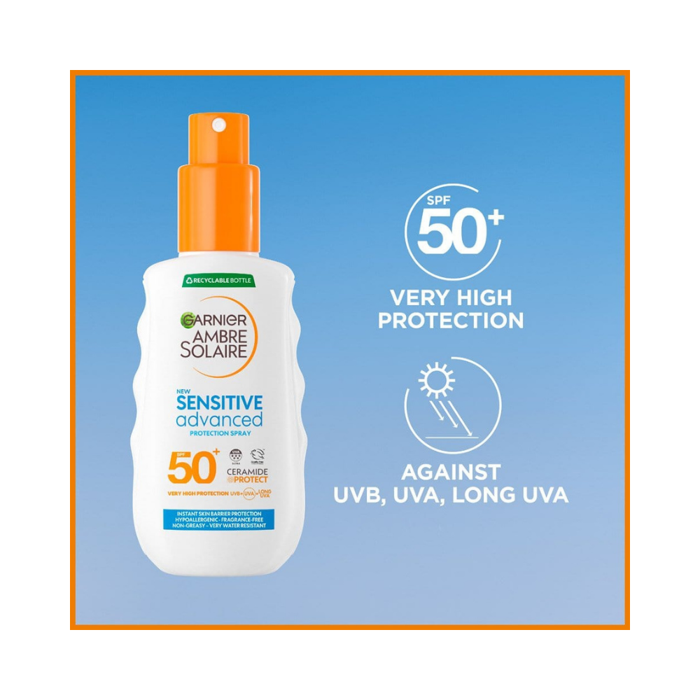 Garnier Ambre Solaire SPF 50+ Sensitive Advanced Sun Spray 150 ml / 5 fl oz