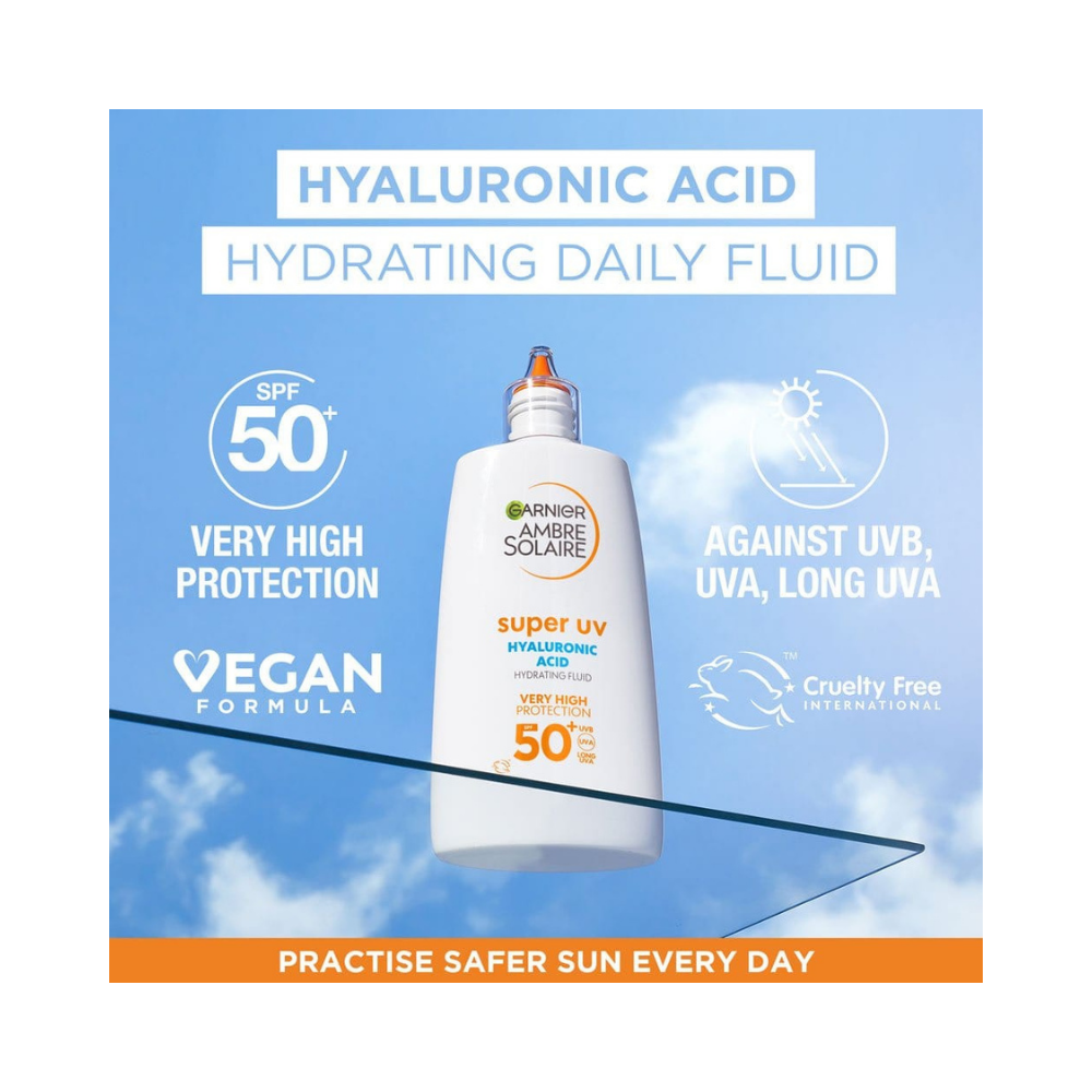 Garnier Ambre Solaire Super UV  Hyaluronic Acid Anti-Dryness Face Cream Spf50 40ml