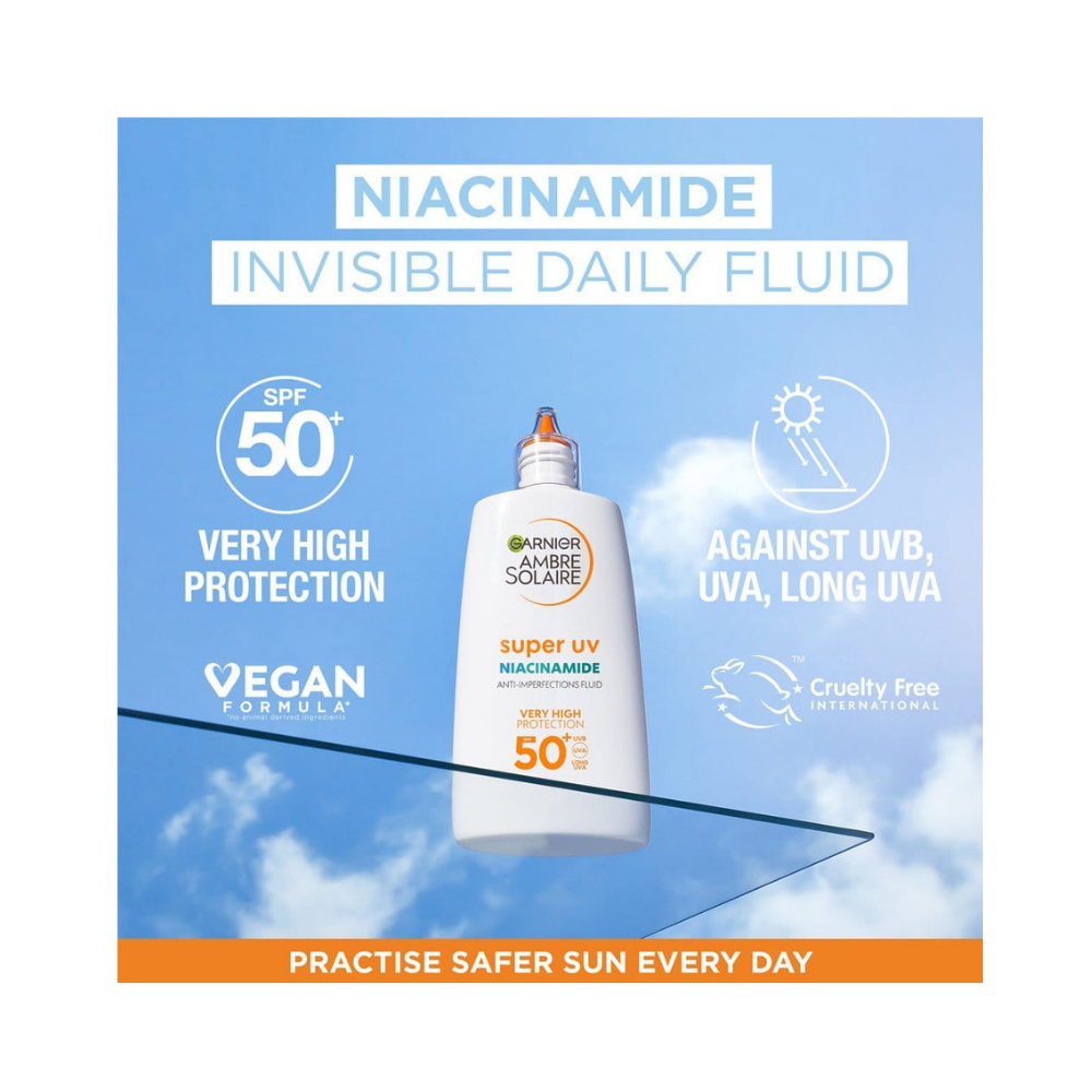 Garnier Ambre Solaire Super UV Niacinamide Crème Visage SPF50+ 40 ml