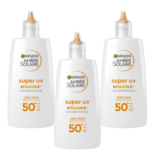Garnier Ambre Solaire Super UV Vitamin C Facial SPF50+ Cream 40ml 3 Pack