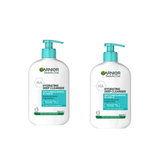 Garnier Gentle Pure Active Nettoyant Hydratant Profond à l'Acide Hyaluronique 250 ml Lot de 2