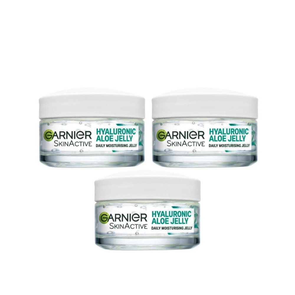 Gelée hydratante quotidienne Garnier Hyaluronic Aloe Vera 50 ml, lot de 3