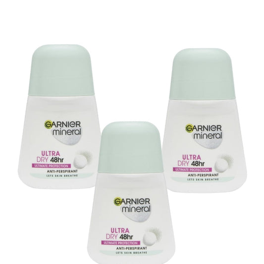 Garnier Mineral Ultra Dry Roll-On 50 ml, lot de 3