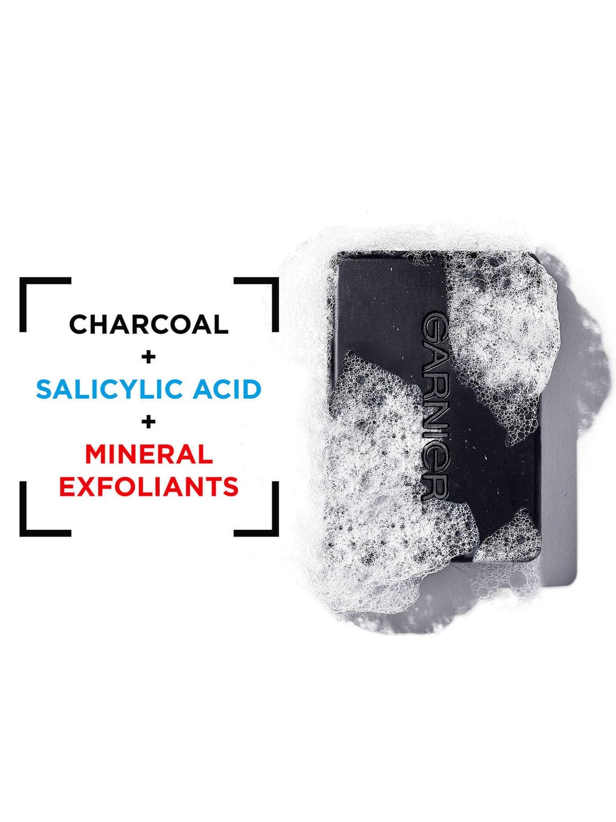 Garnier Pure Active Anti-Spot and Blackhead Solid Wash Charcoal Bar 100g