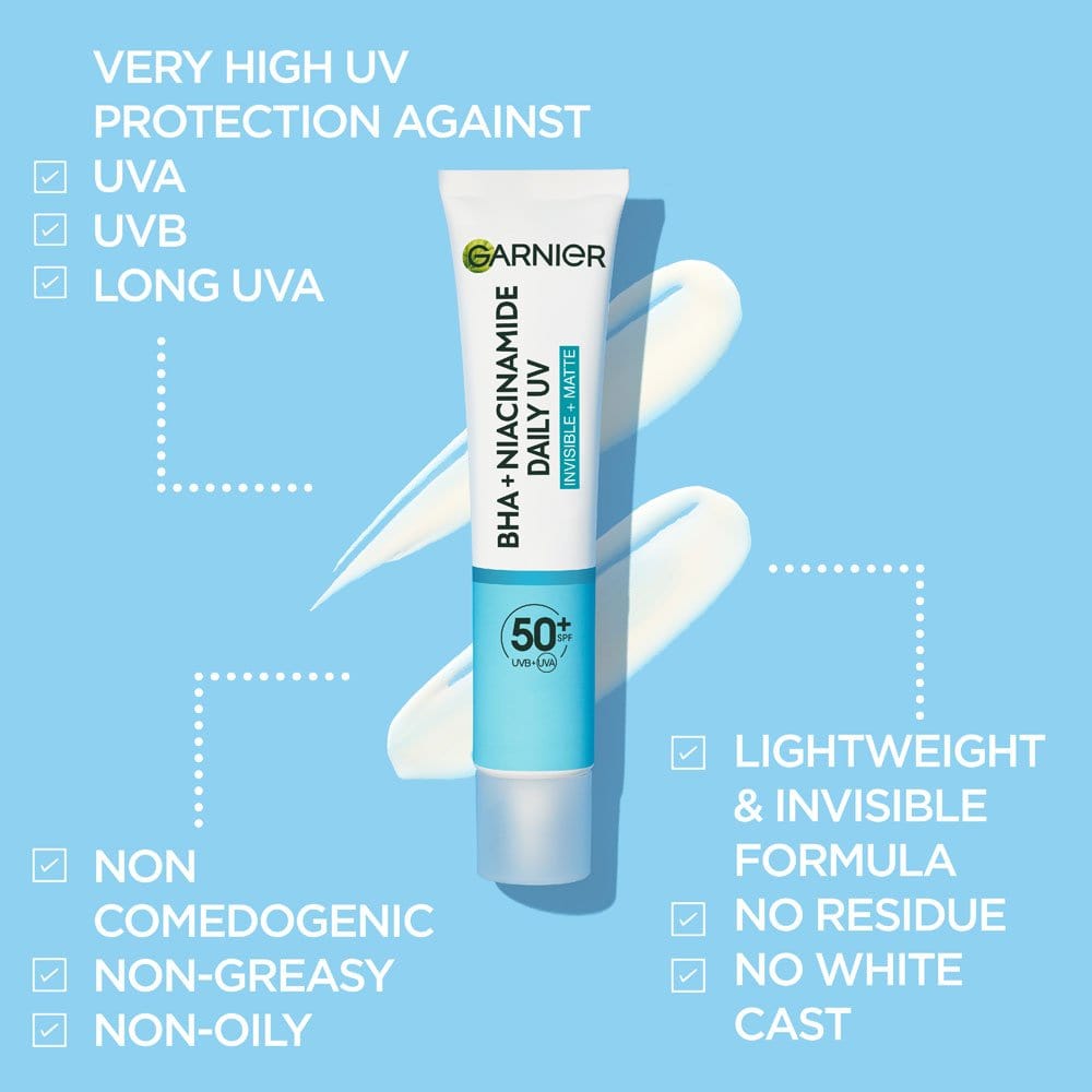 Garnier Pure Active BHA+Niacinamide Daily UV SPF50+ 40 ml 2 Pack
