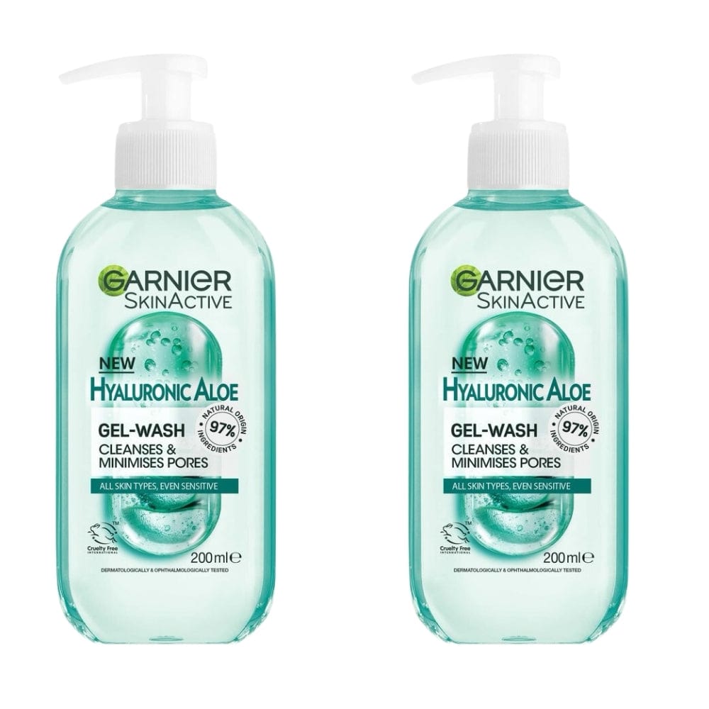 Garnier Skin Active Hyaluronic Aloe Gel Cleanser 200 ml 2 Pack