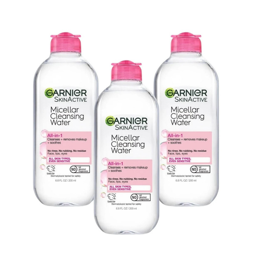 Garnier Skin Active Micellar Cleansing Water All-in-1  200 ml / 6.8 fl oz 3 Pack