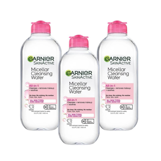 Garnier Skin Active Micellar Cleansing Water All-in-1  400 ml / 13.5 fl oz 3 Pack