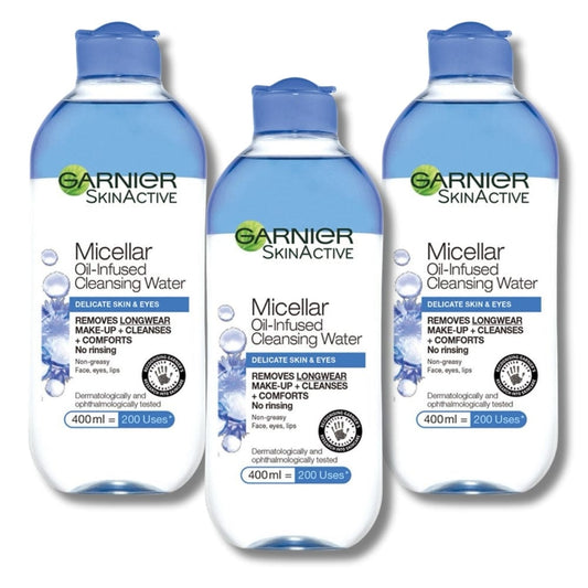 Garnier Skin Active Nourishing Dual Phase Micellar Makeup Cleanser 400 ml / 13.5 fl oz 3 Pack