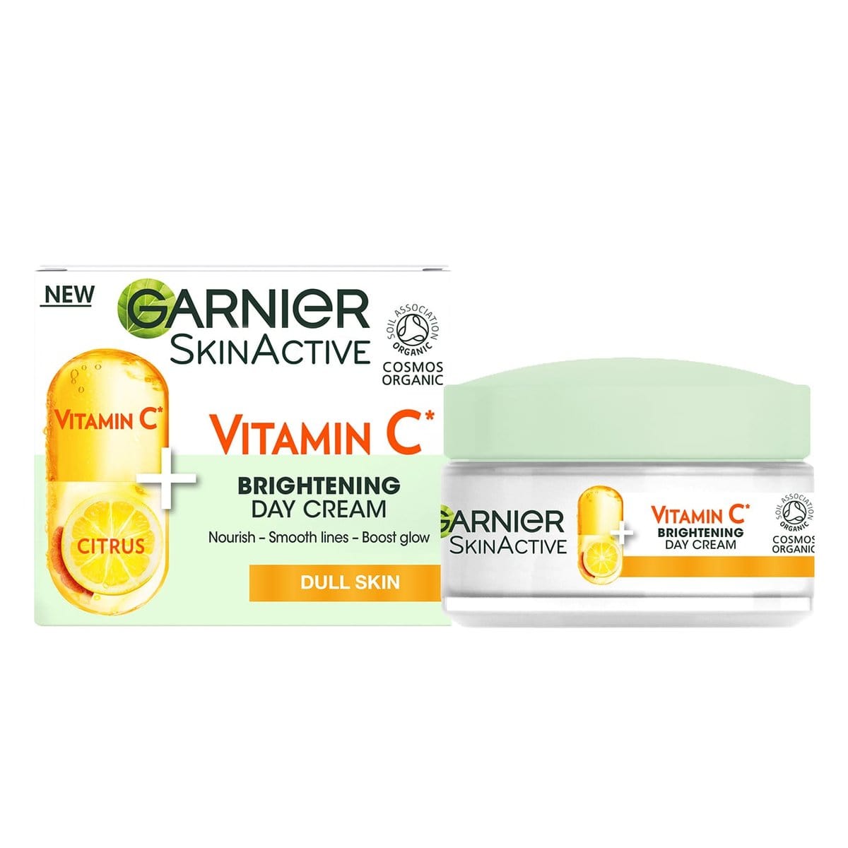 Garnier Skin Active Crème de Jour Éclaircissante à la Vitamine C 50 ml Lot de 2