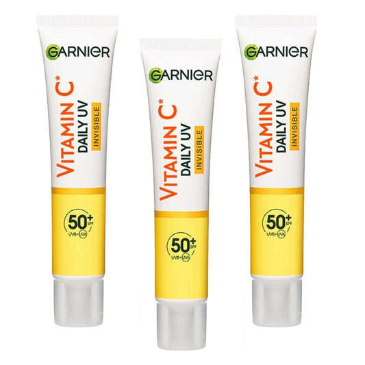 Garnier Skin Active Vitamin C Daily UV Brightening Fluid Invisible, SPF50+ 40 ml 3 Pack
