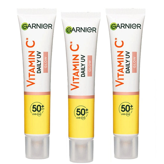Garnier Skin Active Vitamin C Daily UV Brightening Fluid Sheer Glow, SPF50+ 40 ml 3 Pack