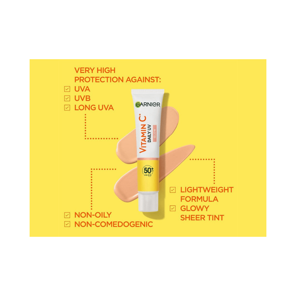 Garnier Skin Active Vitamin C Daily UV Brightening Fluid Sheer Glow, SPF50+ 40 ml