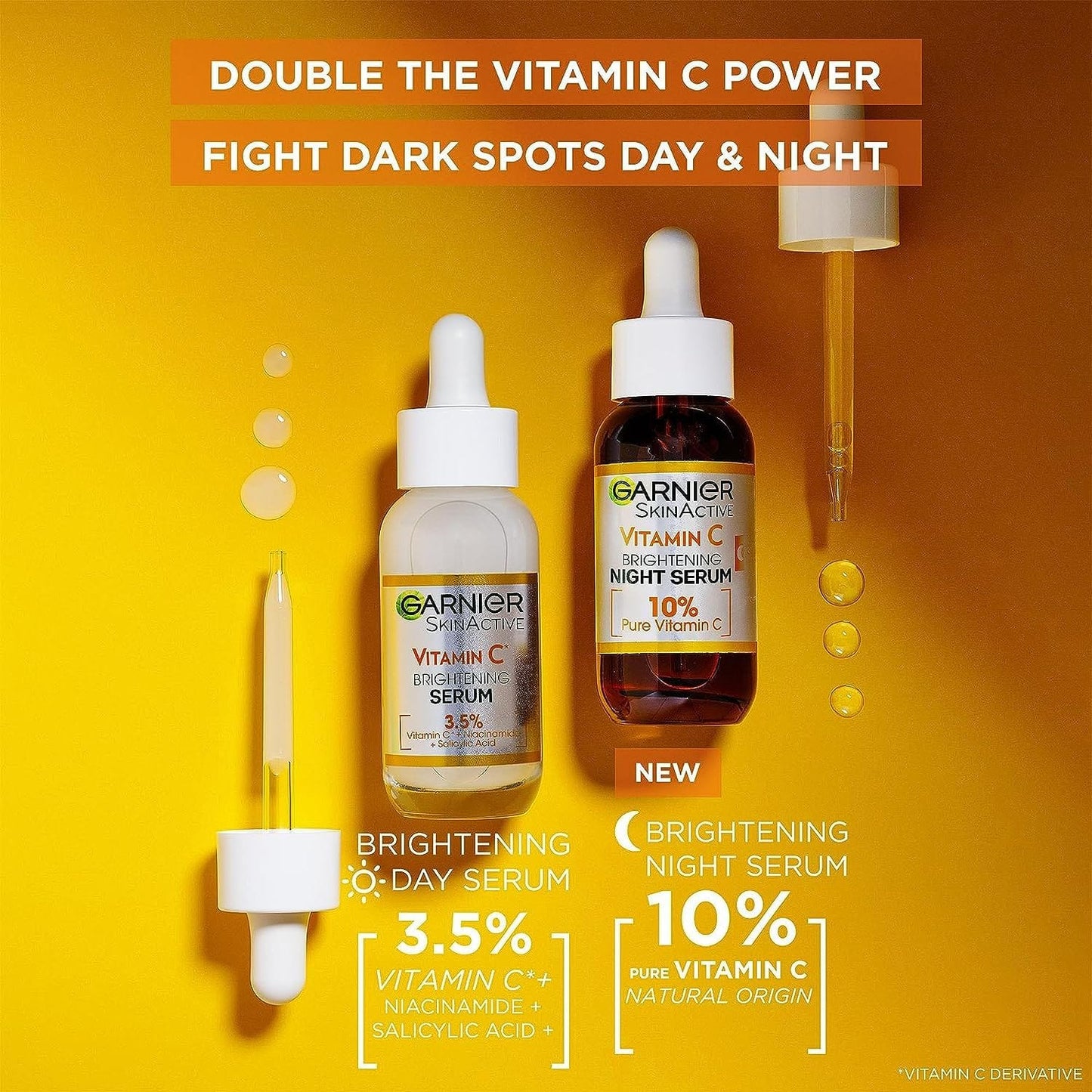 Garnier Skin Naturals Vitamin C Garnier Vitamin C Anti-Dark Spots & Brightening Day &Night Serum 30 ml
