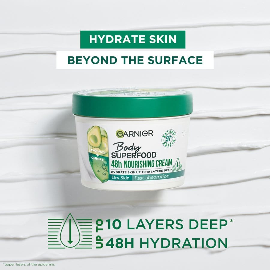 Garnier Superfood Avocado & Omega 6 Superfood Nourishing Body Cream 380ml