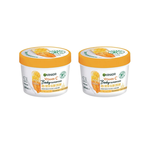 Crème pour le corps Garnier Superfood Vitamine C et Mangue 380 ml, lot de 2