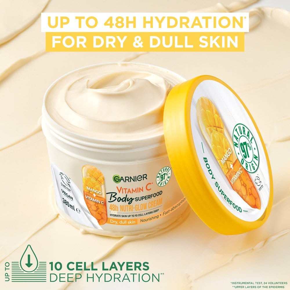 Garnier Superfood Vitamin C & Mango Body Cream 380ml