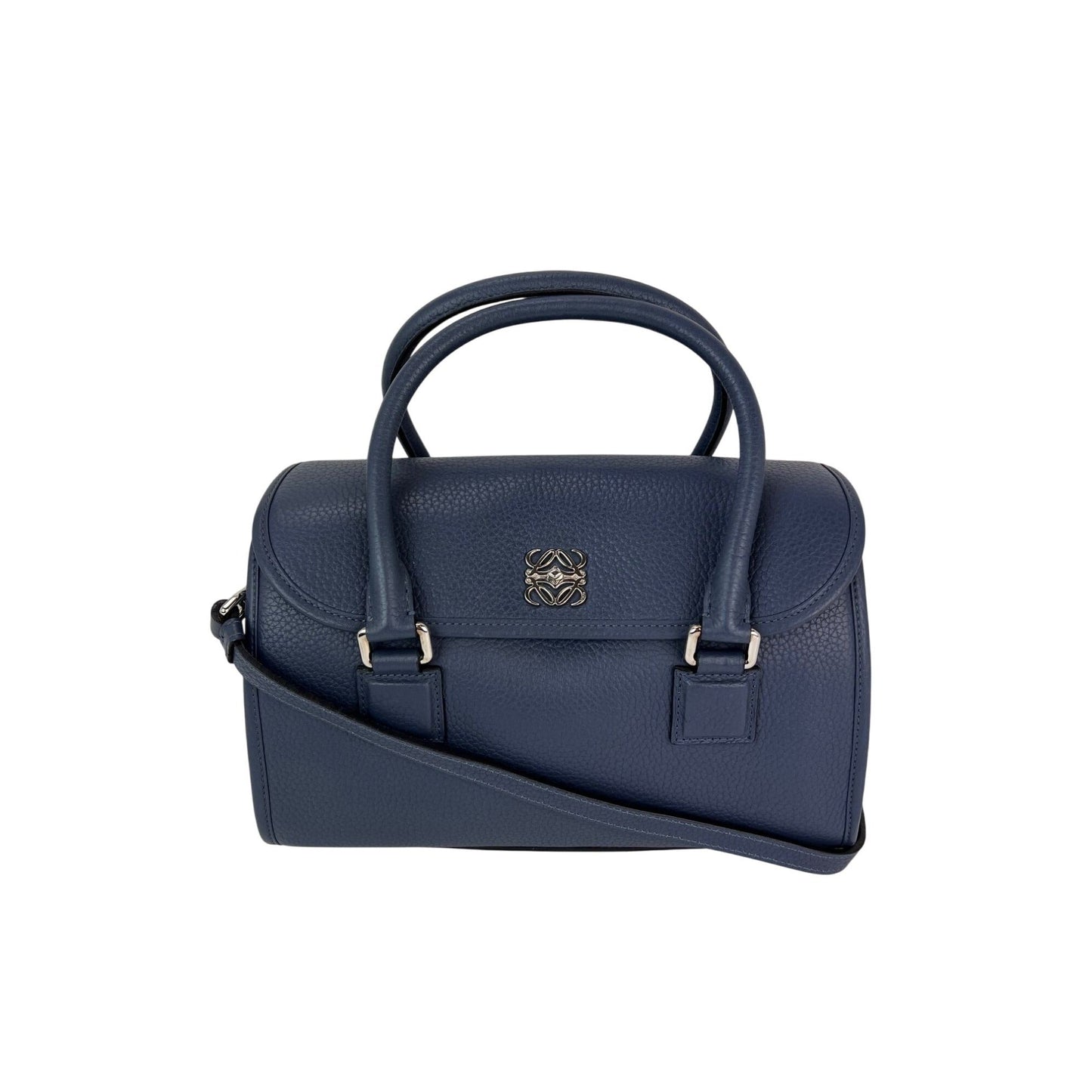 Loewe Calfskin Leather Alamo 28 Blue Crossbody Bag