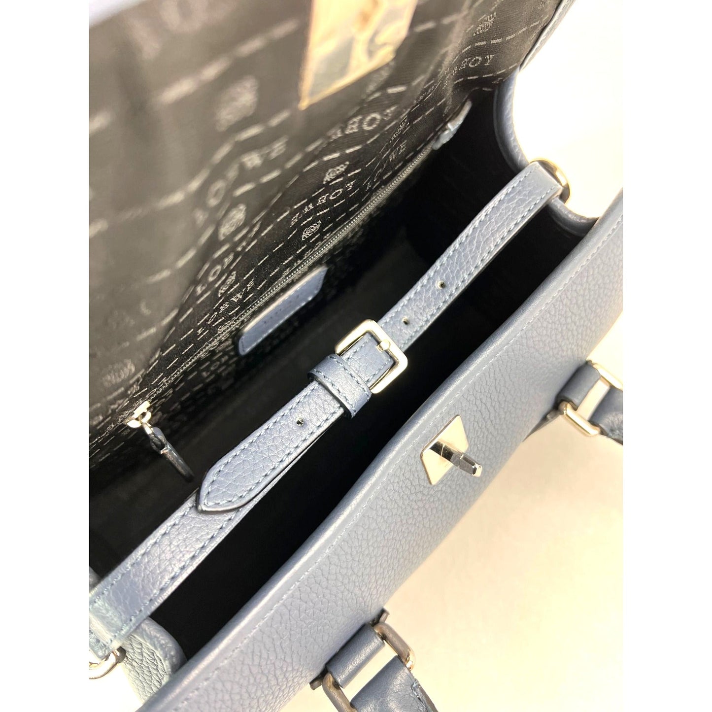 Loewe Calfskin Leather Alamo 28 Blue Crossbody Bag