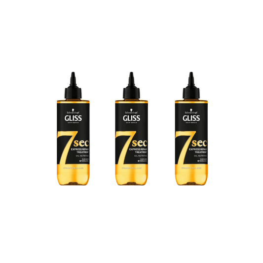 Gliss 7sec Express Repair Treatment Oil Nutritive 200ml 3 Pack