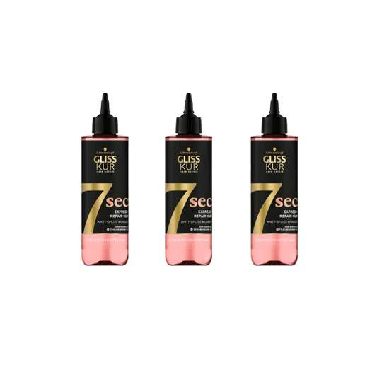 Gliss 7sec Express Repair Treatment Split Hair Miracle 200ml 3 Pack