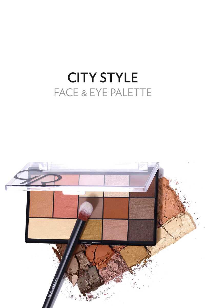 Golden Rose City Style Face and Eye Palette - 01 Warm Nude