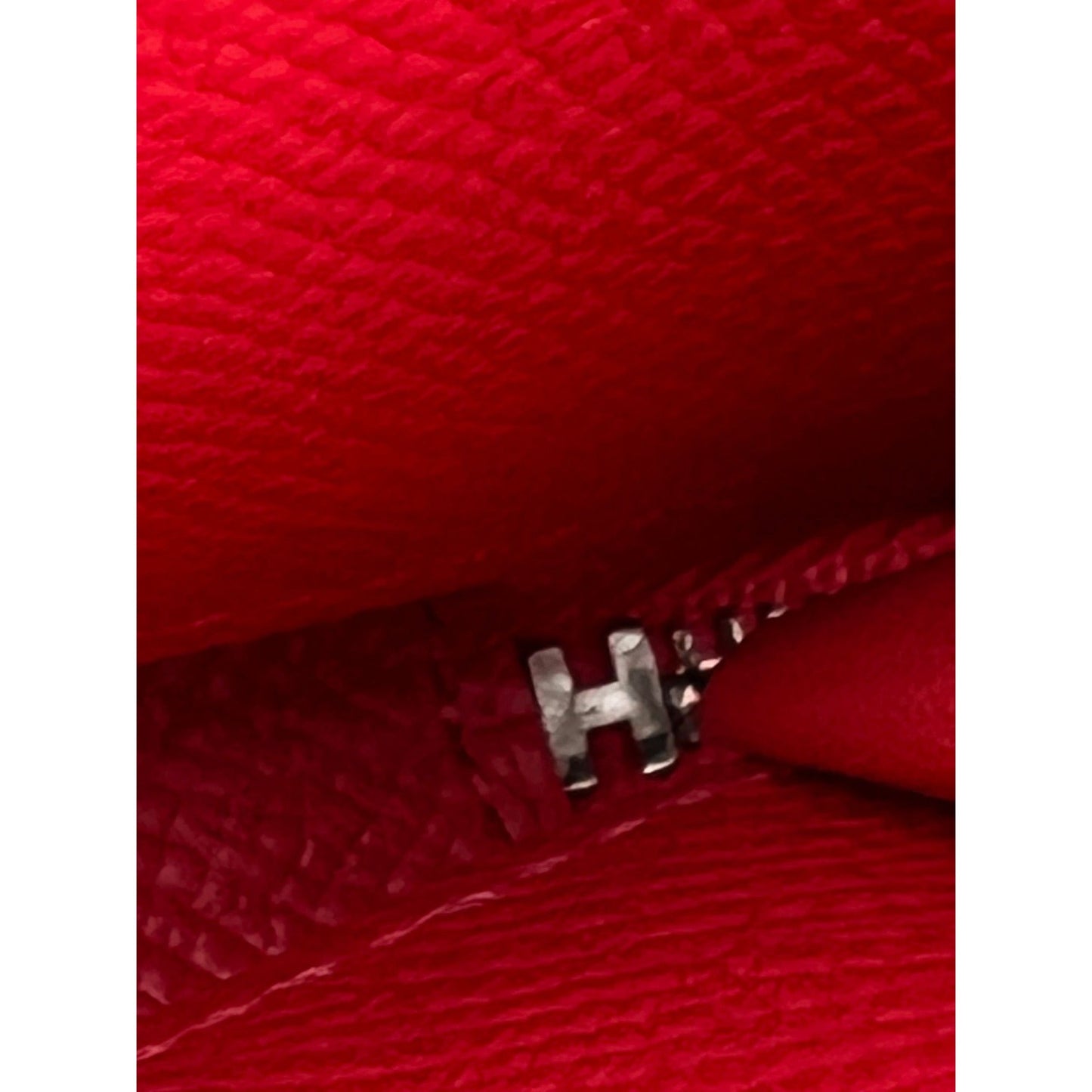 Hermes Epsom Lucky Wrist Azap Leather Pink Red Wallet