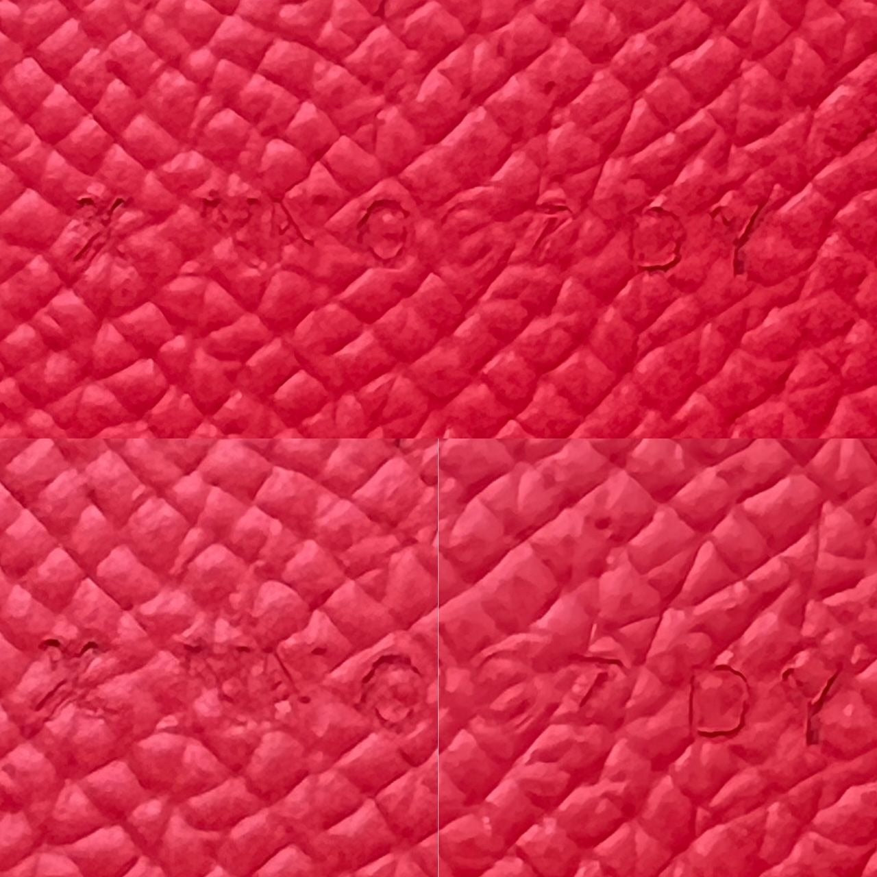 Hermes Epsom Lucky Wrist Azap Leather Pink Red Wallet
