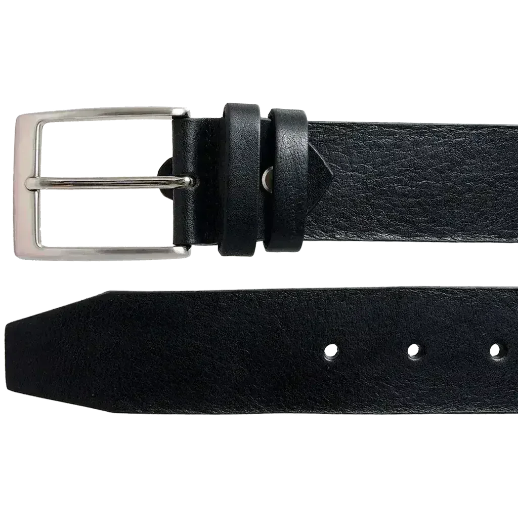40 mm Bridle Leather Belt Black