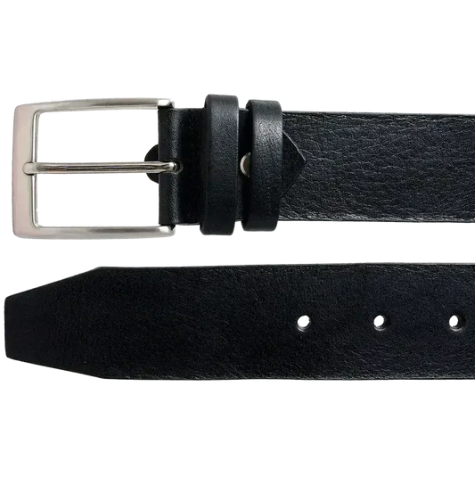 40 mm Bridle Leather Belt Black