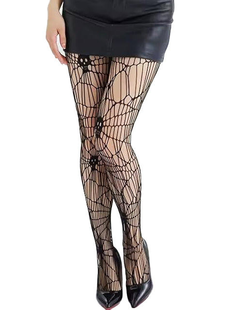 Artistic Skull Fishnet Tights