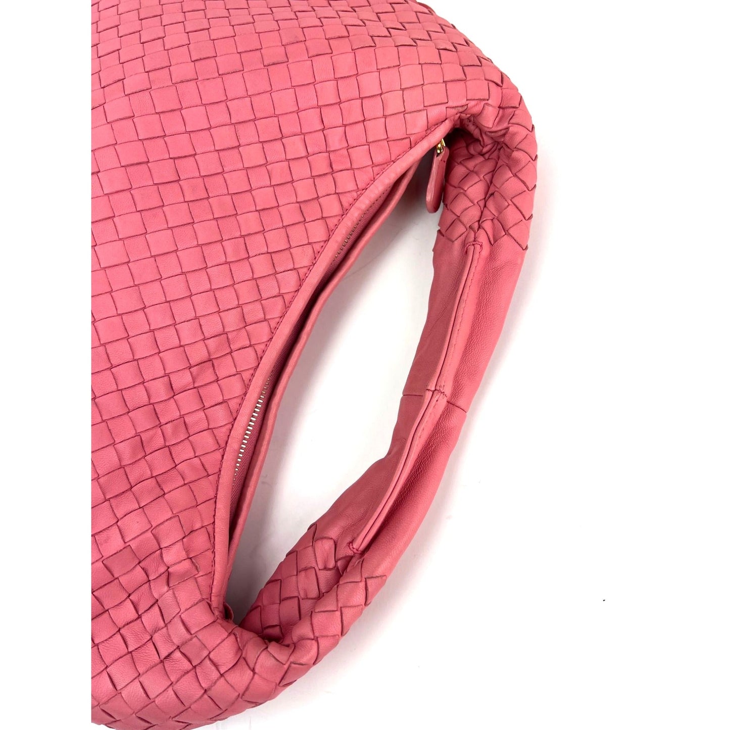 Bottega Veneta Nappa Intrecciato Medium Veneta Hobo Rose Pink Bag
