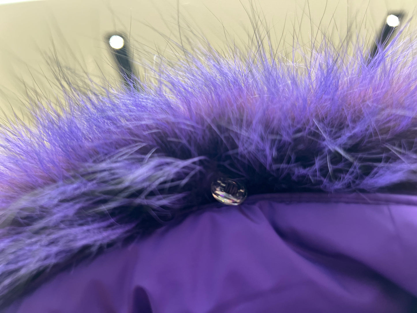 Parka en duvet et fourrure de renard argenté véritable